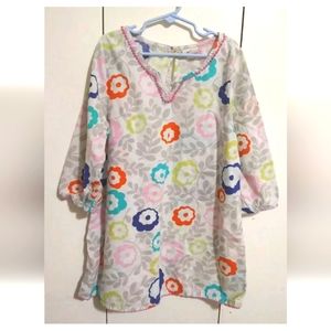 Mini Boden Girls Floral Kaftan Dress 9-10 yrs